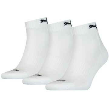 Ponožky Puma Cushioned Quarter 3Pack Unisex biele 907943 02 39-42