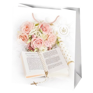 ДЕКОРАТИВНАЯ ПОДАРОЧНАЯ СУМКА И ПРИЧАСТЬЕ Т4 19Х23Х10,5 ВЫКРОЙКА 10