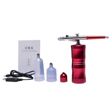 Topowy zestaw minikompresora powietrza 0,3 mm Aerograf Pistolet do malowania natryskowego Aerograf czerwony