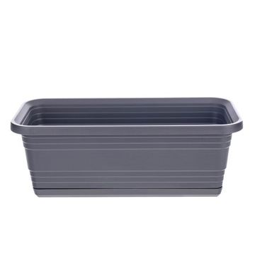 БАЛКОННЫЙ ЦВЕТОЧНЫЙ ГОРШОК КОРОБКА ЦВЕТОЧНЫЙ ГОРШОК 40см + ПОДСТАВКА АНТРАЦИТОВЫЙ