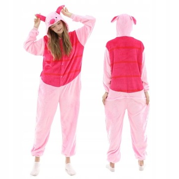 Różowy Prosiaczek Onesie Piżama dla dorosłych