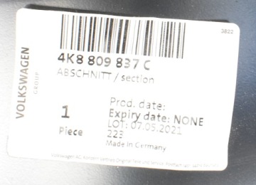 AUDI A7 2 4K VÝZTUHA BLATNÍKU ZVEDÁK ZADNÍHO 4K8809837 ORIGINÁLNÍ