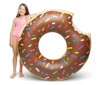 KOŁO DMUCHANE DUŻE MATERAC DO WODY DO PŁYWANIA BASENU DONUT KÓŁKO 90CM XXL