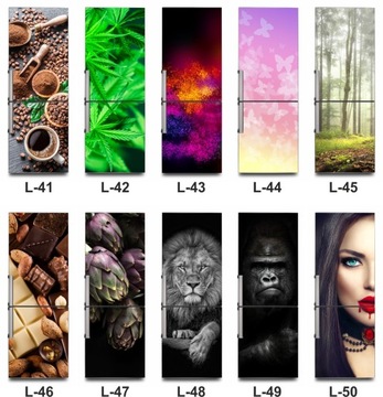 Самоклеящаяся НАКЛЕЙКА на холодильник, шпон 65х180см.