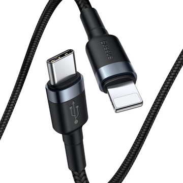 КАБЕЛЬ BASEUS FAST USB-C/Lightning 18 Вт QC3.0 1 м