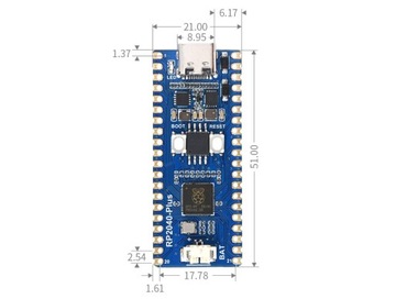 RP2040-Plus-M совместим с Raspberry Pi Pico RP2040