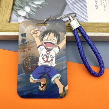 Цельный мужской держатель для визитных карточек Луффи, мультяшный аниме, кредитная карта, банковский идентификатор