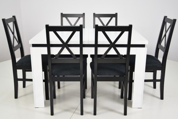 БЕЛЫЙ Раздвижной стол 80х120 и 6 стульев ДЛЯ ГОСТИНОЙ