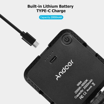 Andoer W64 Mini Clip-on LED Video Light Mobile