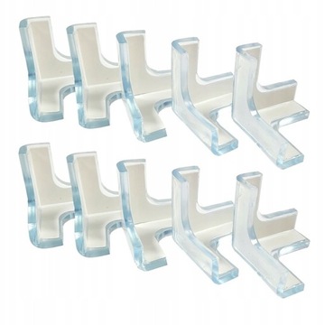 ЗАЩИТА ДЛЯ УГЛОВ МЕБЕЛЬНОГО СТОЛА, ПРОЗРАЧНАЯ, 3-СТОРОННЯЯ, ПРОЧНЫЙ КЛЕЙ, 10 ШТ.