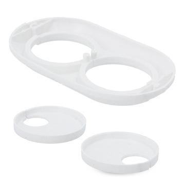 ROSETTE MASKING ROSETTE Pipes 16 мм БЕЛАЯ ДВОЙНАЯ Разъемная крышка