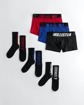 HOLLISTER Boxer Brief & Sock Combo 3-Pack L