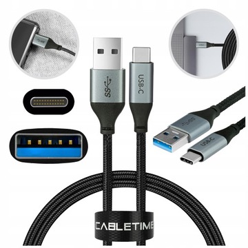 AUDA Kabel USB-C 3.0 typ-C Quick Charge 4.0 3A 1m