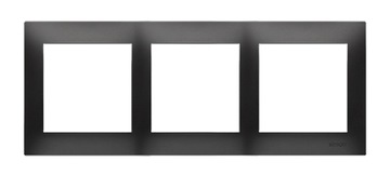 SIMON 54 RAMKA POTRÓJNA CZARNY MAT DR3/49