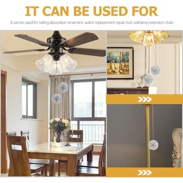 Украшение потолочного выключателя с цепочкой для подвешивания светильника