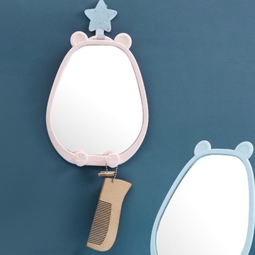 Зеркало в виде мишки Тедди на ножках, с поддержкой телефона, зеленое