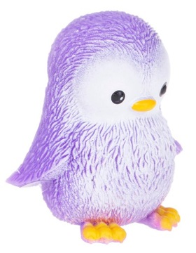 PINGWINEK Z GROSZKIEM ZABAWKA GUMOWA MIĘKKA FIOLETOWY
