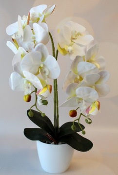 ДВОЙНАЯ ИСКУССТВЕННАЯ ОРХИДЕЯ ЦВЕТЫ ОРХИДЕИ СИЛИКОН