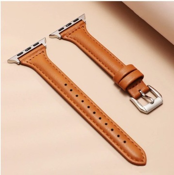 DAMSKI PASEK DO APPLE WATCH iWATCH iWATCHA Z EKOSKÓRY 38 40 41 mm brązowy