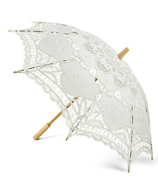 Classic Lace BIAŁA koronkowa parasolka ślubna