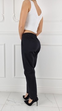 #ELEGANCKIE DAMSKIE SPODNIE - GUMKA DŁUGIE WIĄZANE