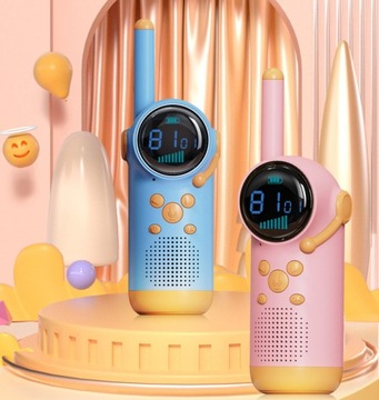 2szt WALKIE TALKIE DLA DZIECI KRÓTKOFALÓWKA Z FUNKCJĄ LATARKA - 3km