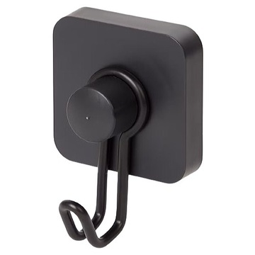 HACZYK NA RĘCZNIK Z PRZYSSAWKĄ CZARNY POJEDYŃCZY HACZYKI PRZYSSAWKA MOCNA