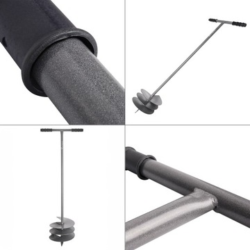 БУРОВАЯ СТАНКА ДЛЯ ПОЧВЫ, 23 см, ПРОЧНЫЙ МЕТАЛЛИЧЕСКИЙ РУЧНОЙ ШНЕК