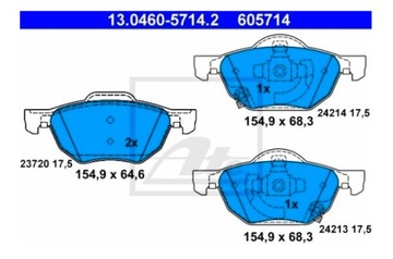 ТОРМОЗНЫЕ КОЛОДКИ ATE HONDA P. ACCORD 03-