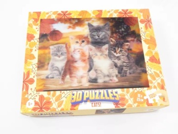 ПАЗЛ 3D КОШКИ 100 ШТ.