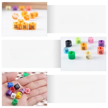 ЦВЕТНАЯ КОДИРОВАНИЕ ВЕШАЛКИ ДЛЯ ОДЕЖДЫ, ВЕШАЛКИ, МАРКЕРЫ РАЗМЕРА, ЦВЕТНЫЕ ТАБЛИЧКИ, РАЗМЕР, ПРЯЖКА