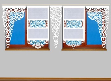 Ажурные вставки с вертикальным свесом 20*60 см 3 слоя цвета и узоры