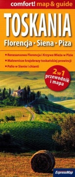 Тоскана. Ламинированные карты и путеводители Флоренции, Сиены, Пизы 2 в 1: путеводитель и карта