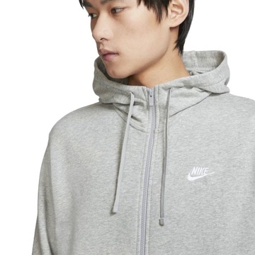 NIKE HOODIE BLUZA MĘSKA Z KAPTUREM BAWEŁNA SZARA