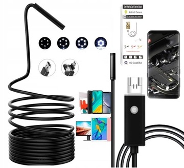ENDOSKOP KAMERA INSPEKCYJNA ANDROID USB 10m