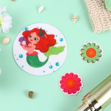 20 шт., наклейки с русалкой, цветочные наклейки, напольная наклейка