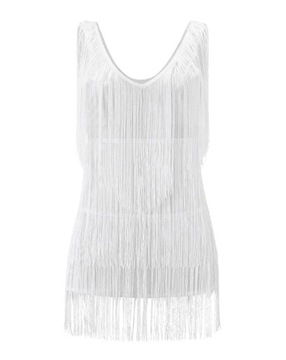 Элегантное вечернее платье с бахромой. Цвета.