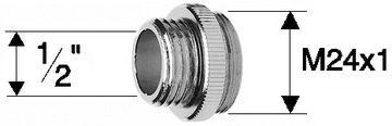 Adapter do kranu Neoperl M24x1/ 1/2''.