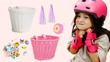 КОРЗИНА ДЛЯ ВЕЛОСИПЕДА КОРЗИНА ДЛЯ СКУТЕРА АКСЕССУАРЫ КОЛОКОЛЬЧИКИ НАКЛЕЙКИ КОРЗИНА