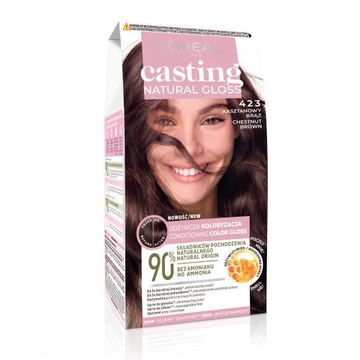 LOreal Casting Natural Gloss 423 Kasztanowy Brąz