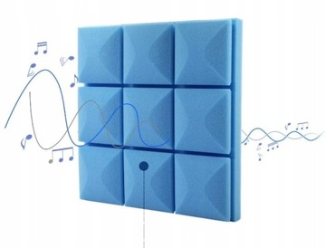 12x САМОКЛЕЯЩИЕСЯ КОВРИКИ ИЗ ПЕНЫ ДЛЯ ЗВУКА 1м2