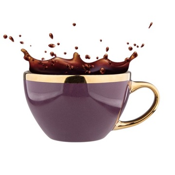 DUŻA FILIŻANKA DO KAWY GLAMOUR 400 ml Aurora Gold