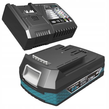 DEDRA БЫСТРОЕ ЗАРЯДНОЕ УСТРОЙСТВО ЛИТИЙ-ИОННЫЙ АККУМУЛЯТОР 18 В + 2 Ач