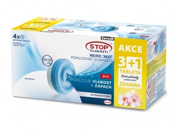 CERESIT STOP WILGOTNOŚCI AERO 360° tabletki zastępcze 3+1 kwiaty łąkowe (4x450g)