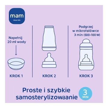 MAM Baby Butelka Antykolkowa Anti Colic 130 ml smoczek 0m Noworodek