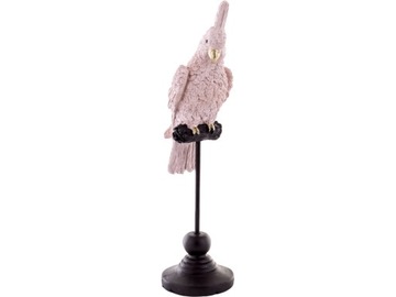 Декоративная фигурка попугая РОЗОВАЯ - высота 27 см