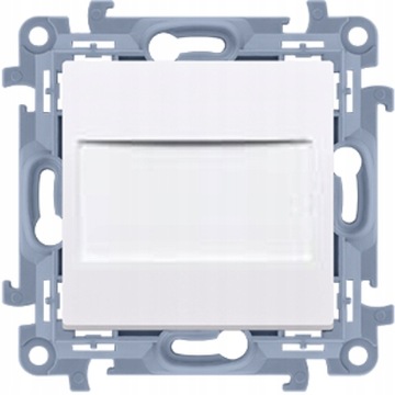 SIMON 10 Zaślepka ramki z mostkiem biała