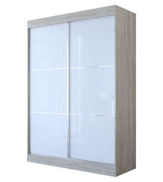 Szafa przesuwna V szer.150 cm Dąb sonoma połysk