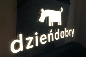 Светодиодная надпись тонкий логотип в форме вывески ДИЗАЙН