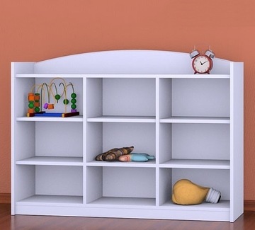 REGAŁ NISKI HAPPY RN19 - BIAŁE - MEBELKI DZIECIĘCE